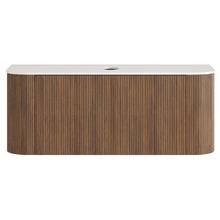 Nomad 1200mm Walnut Wall Hung Single Vanity